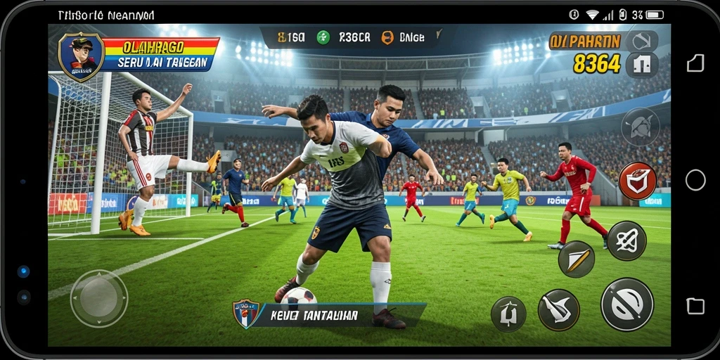 Screenshot permainan 8364 menampilkan aksi olahraga yang mendebarkan.