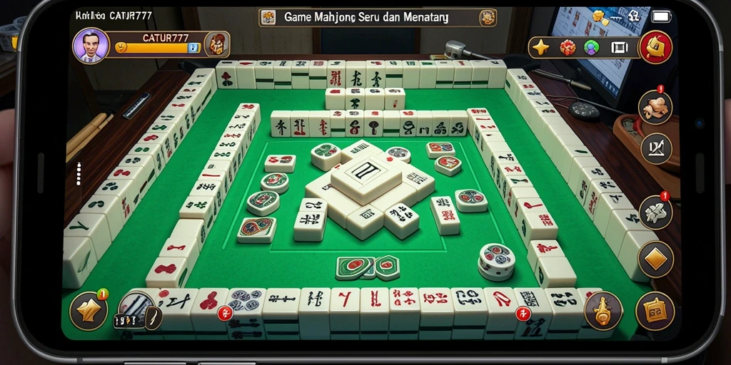 Screenshot utama CATUR777 menampilkan gameplay Mahjong yang menarik dan seru.
