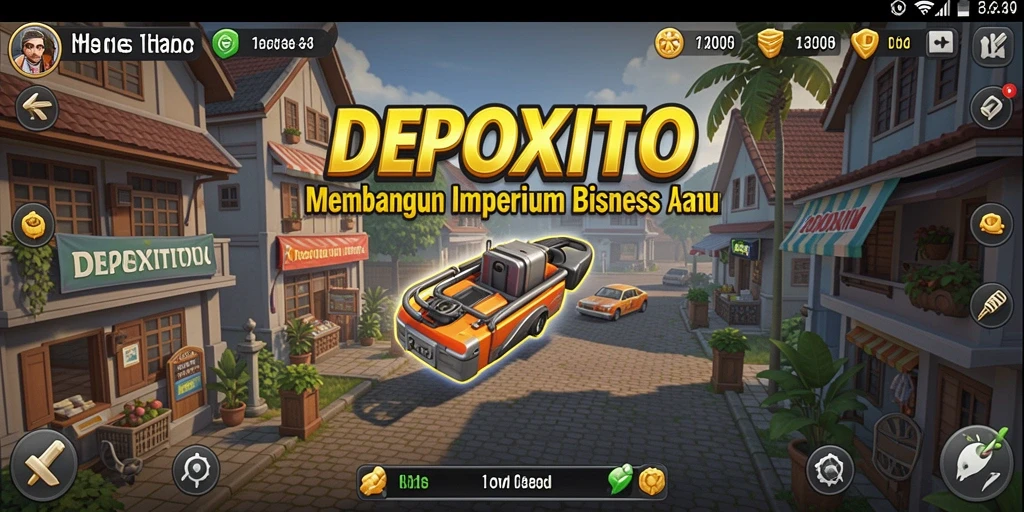 Tampilan gameplay DEPOXITO yang penuh warna dan menarik.
