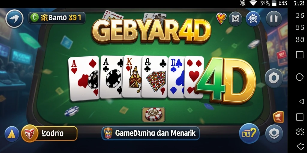 Screenshot gameplay GEBYAR4D yang menampilkan aksi seru permainan Domino.