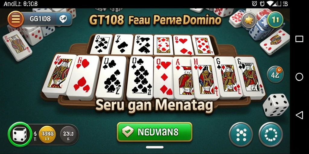 Screenshot gameplay GT108 menampilkan momen seru bermain Domino.