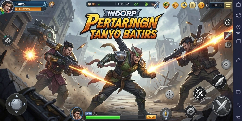 Screenshot gameplay INDORP yang menunjukkan aksi pertarungan mendebarkan.