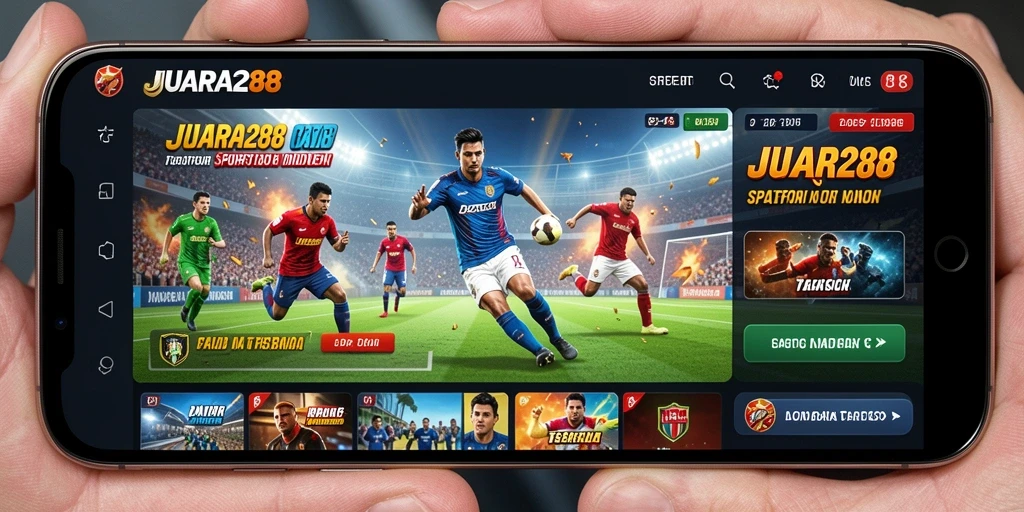 Tampilan menarik dari aplikasi JUARA288 untuk sportsbook.