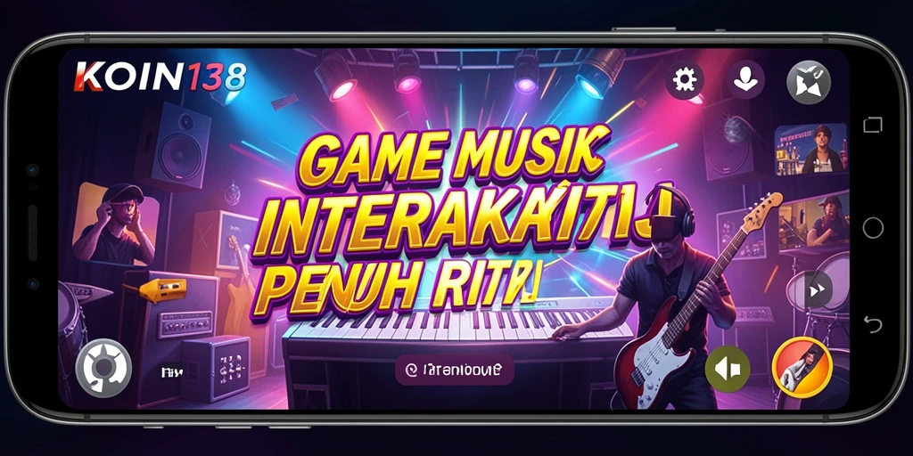 Screenshot gameplay KOIN138 menampilkan interaksi musik yang menarik.