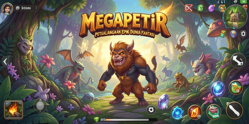 Gameplay seru MEGAPETIR dengan pertarungan melawan monster.