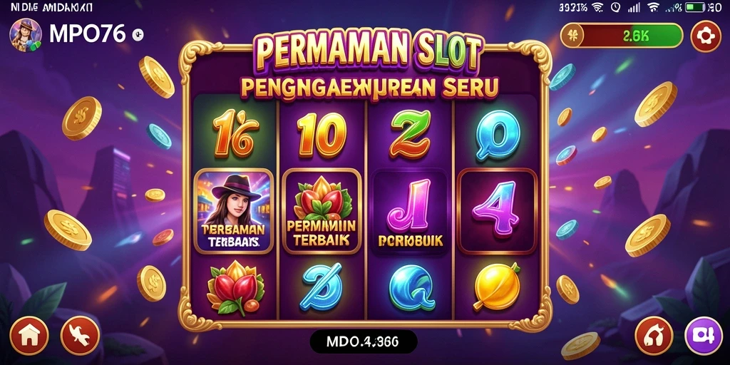 Tampilan menarik dari gameplay Slot MPO76 yang penuh warna.