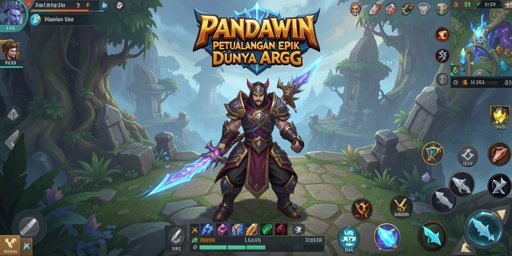 Screenshot menampilkan aksi seru dalam permainan ARPG PANDAWIN.