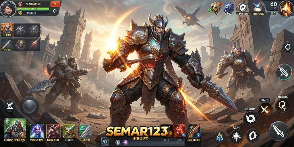 Tampilan gameplay SEMAR123 yang penuh strategi dan pertempuran seru.