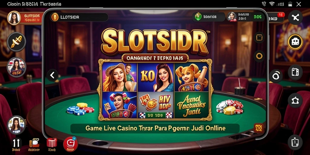 Screenshot SLOTSIDR menampilkan pengalaman bermain Live Casino yang nyata.