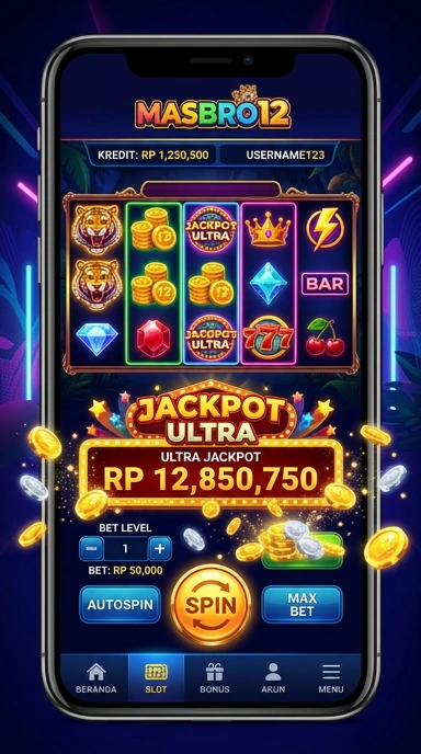 Tampilan halaman utama masbro12 yang menarik dan user-friendly.